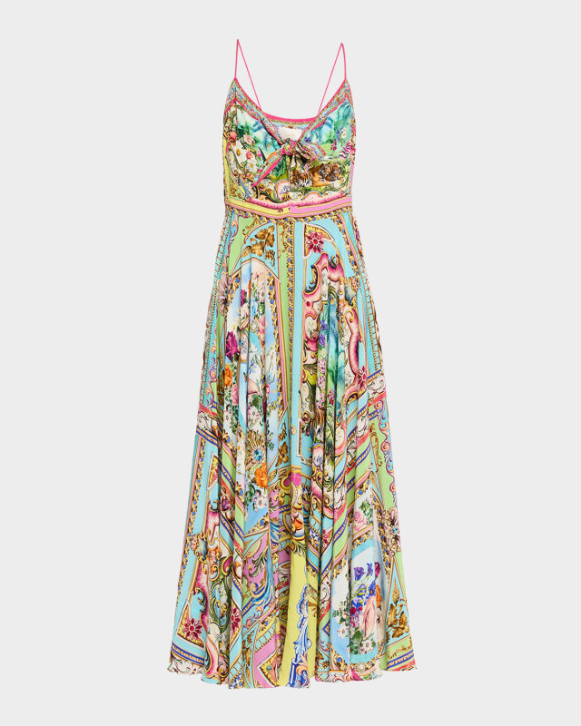 Spirit of Santa Maria Tie-Front Maxi Dress